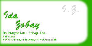 ida zobay business card